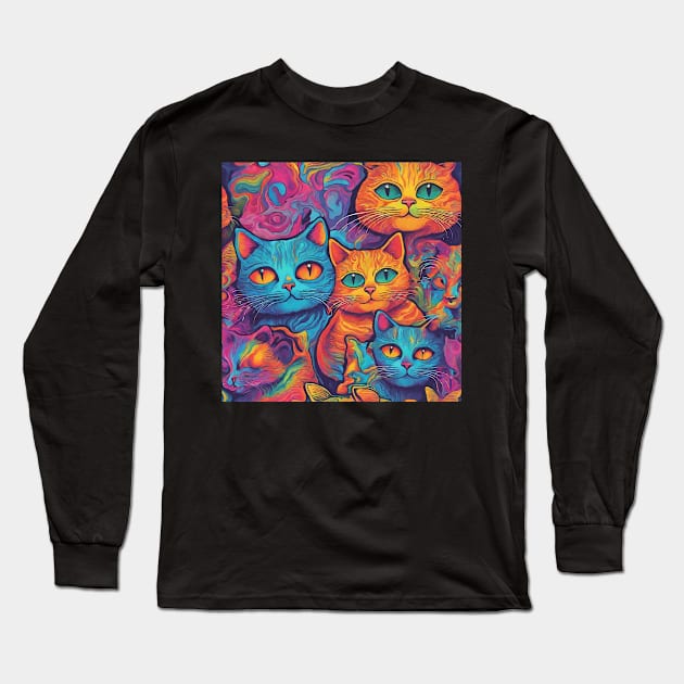 Groovy kitties Long Sleeve T-Shirt by It’s a DJ’s Life